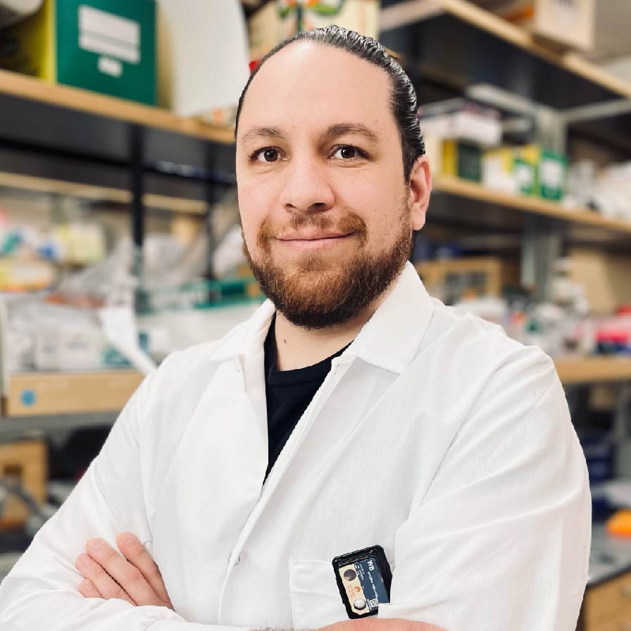 Esteban Orellana in his lab